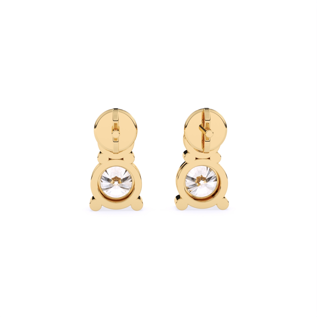 Twin Diamond Stud Earrings – Bold & Petite