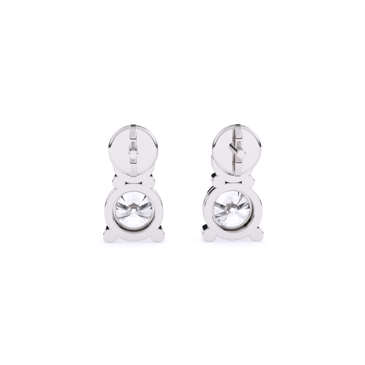 Twin Diamond Stud Earrings – Bold & Petite