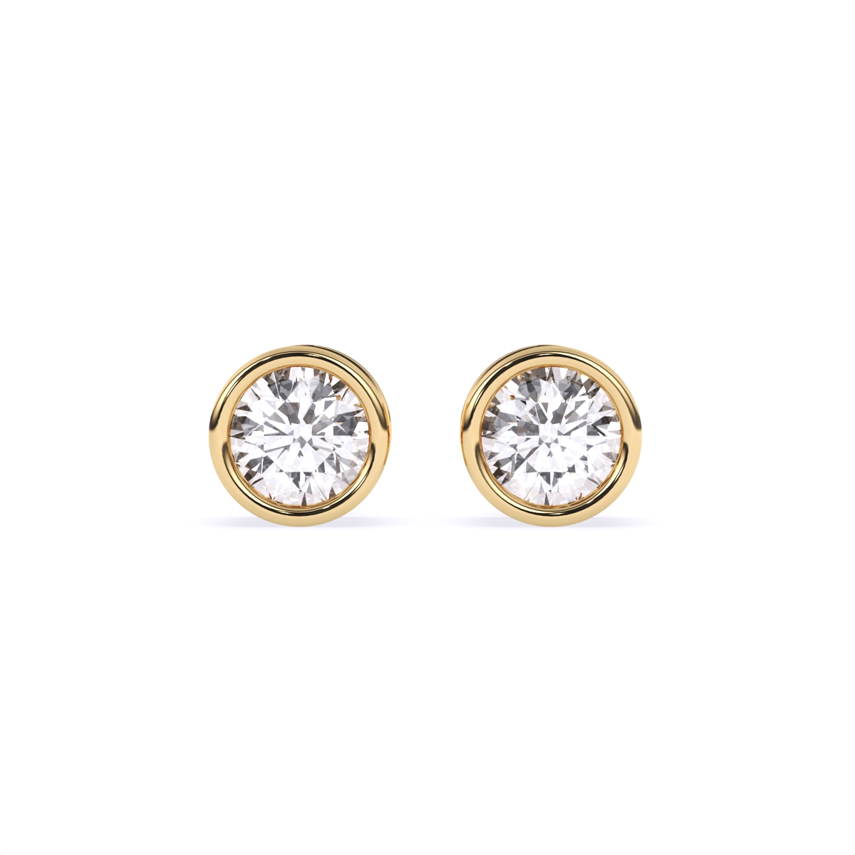 Everyday Glam Solitaire Diamond Stud Earrings