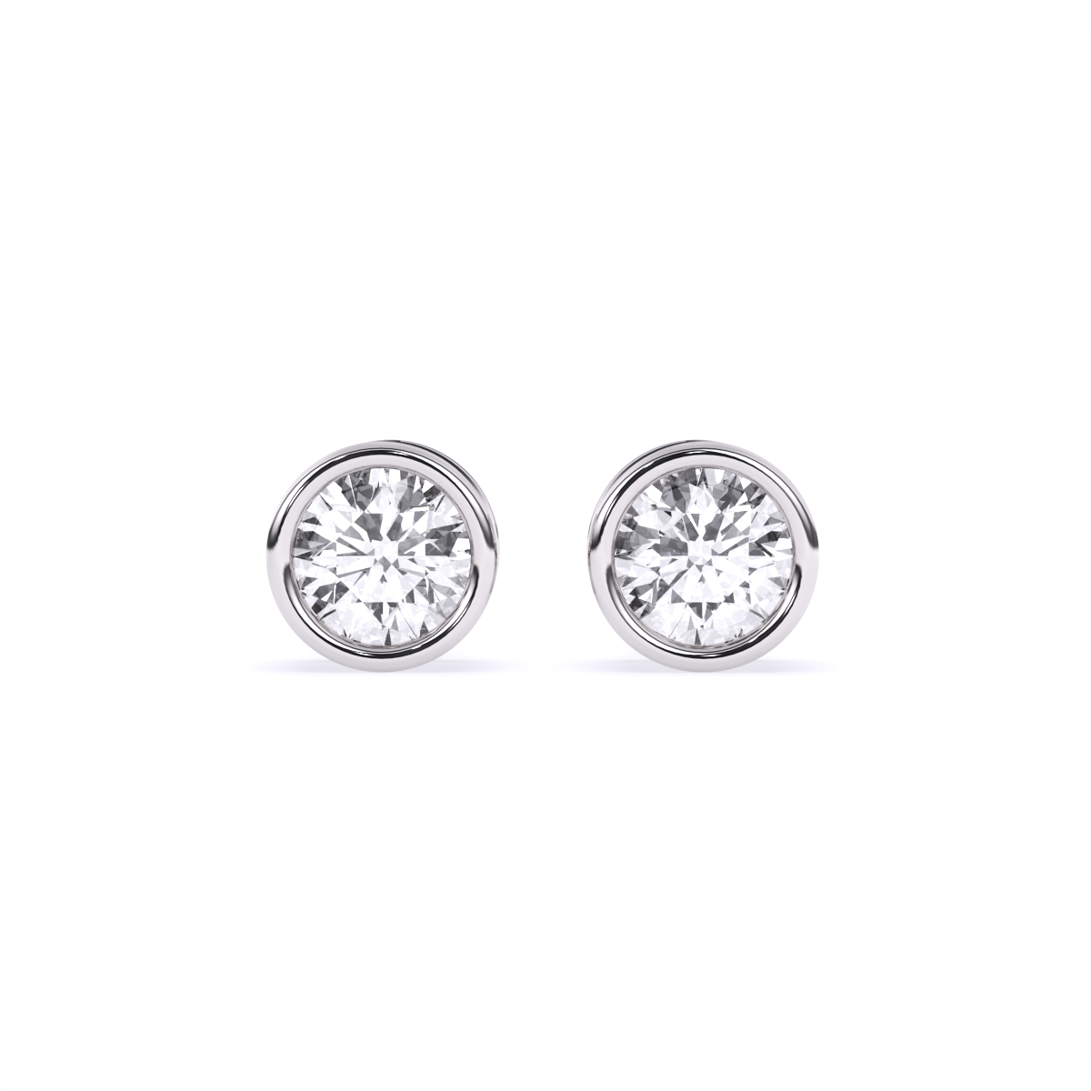Everyday Glam Solitaire Diamond Stud Earrings