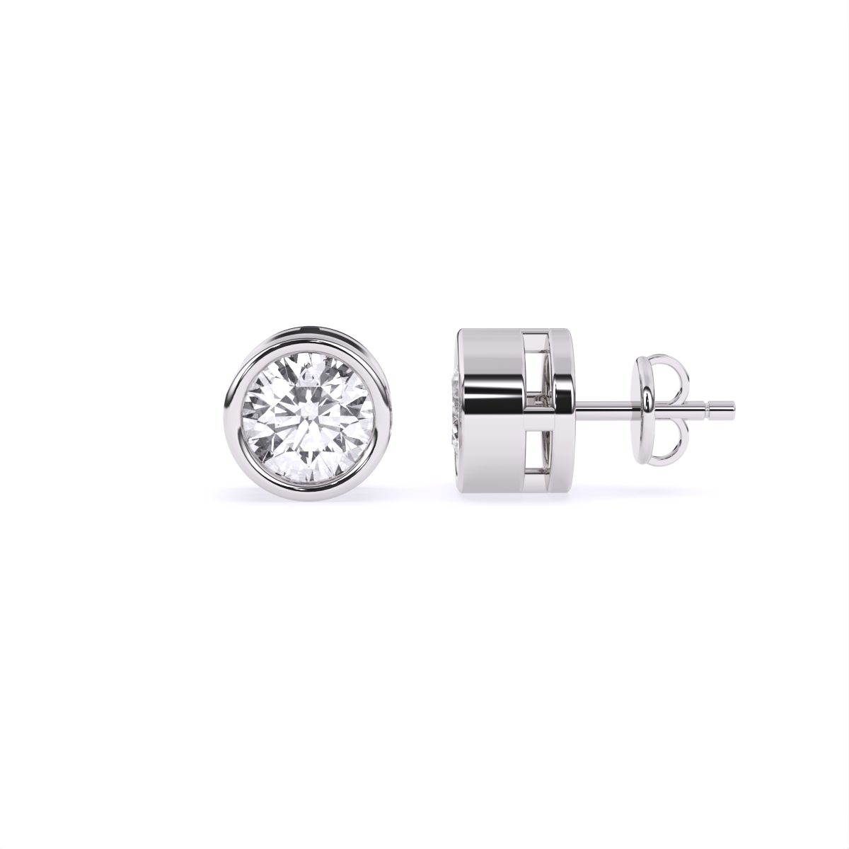 Everyday Glam Solitaire Diamond Stud Earrings