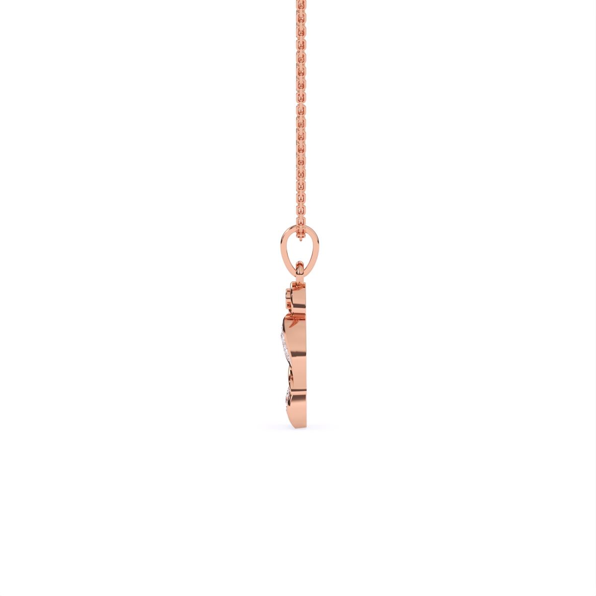 Feather-light Bird Charm Diamond Pendant