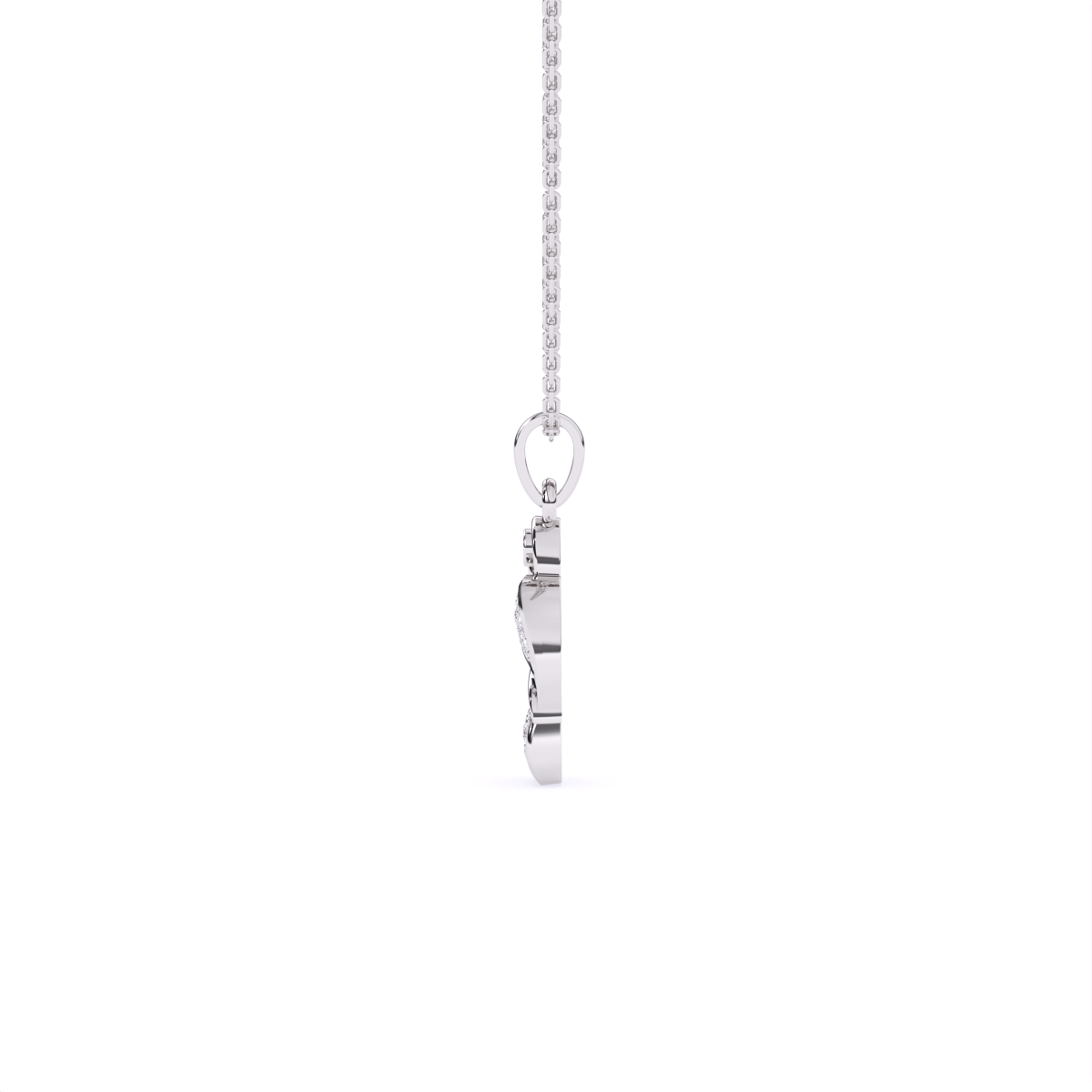 Feather-light Bird Charm Diamond Pendant