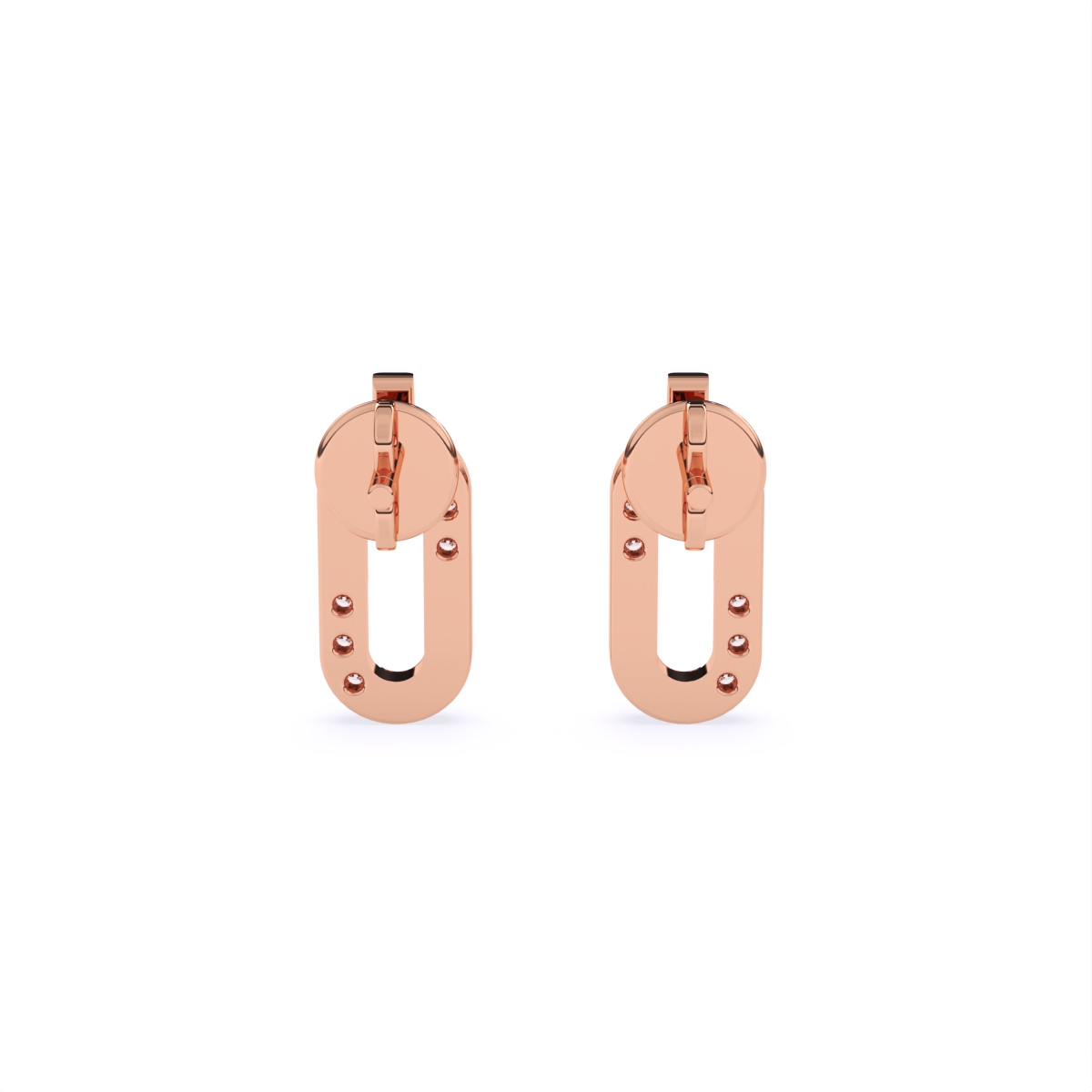 Fusion Linked Diamond Stud Earrings