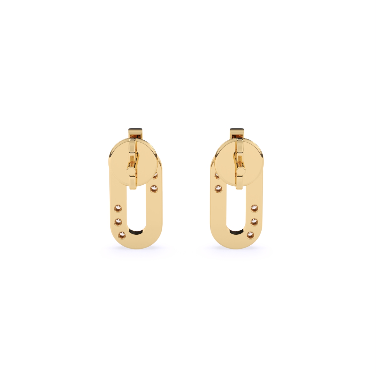 Fusion Linked Diamond Stud Earrings