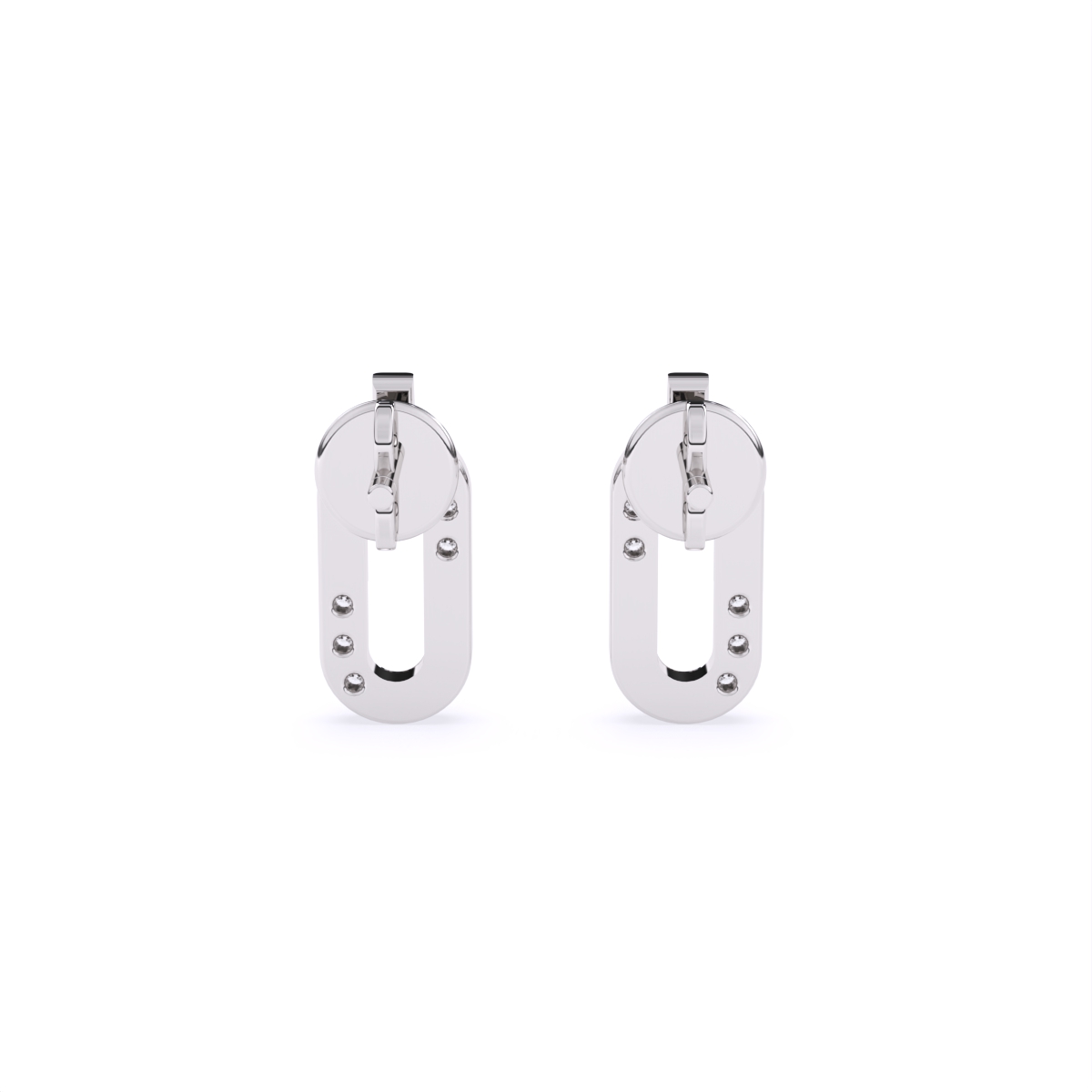Fusion Linked Diamond Stud Earrings