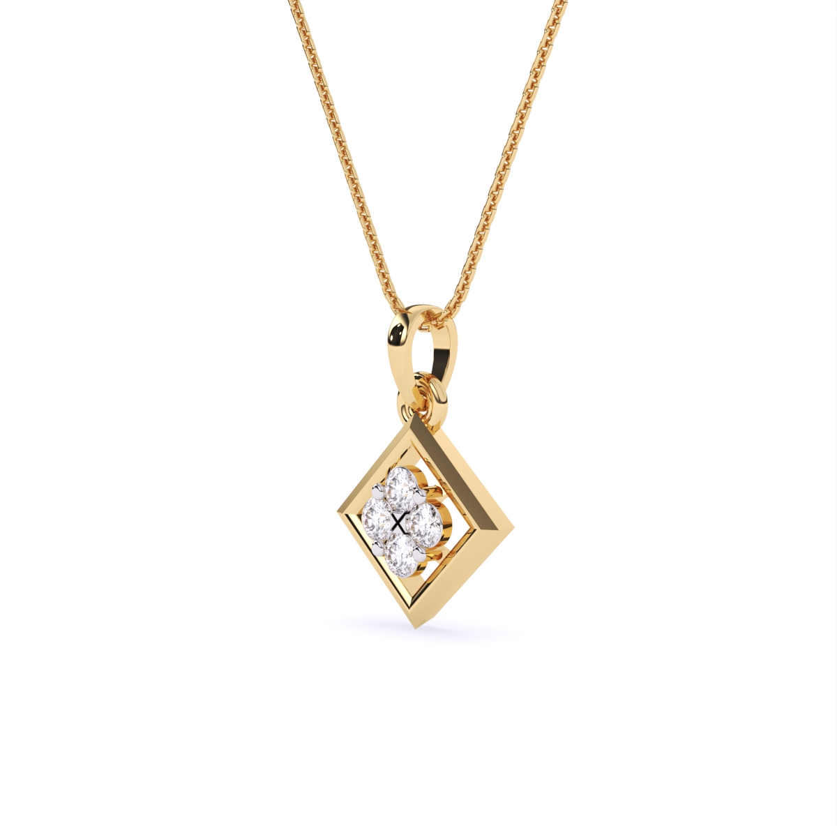 Simple Glow Shiny Diamond Pendant