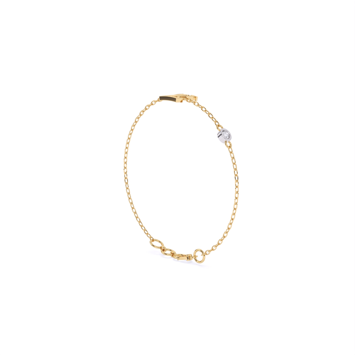 Iconic Logo Charm Bracelet with Single Detail Diamond