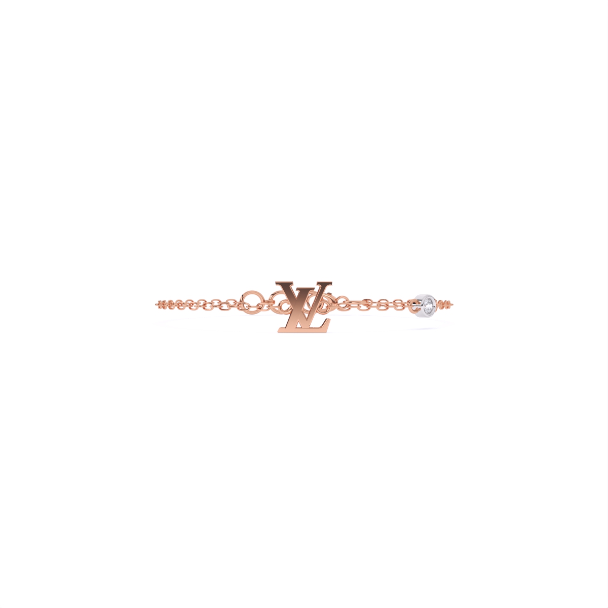 Iconic Logo Charm Bracelet with Single Detail Diamond