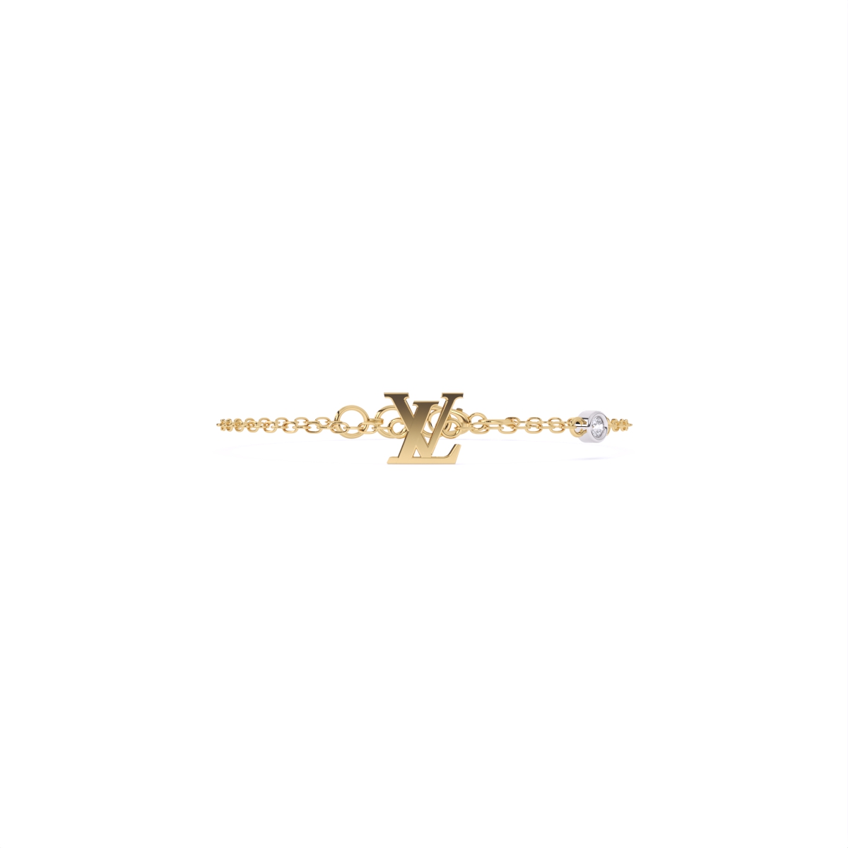 Iconic Logo Charm Bracelet with Single Detail Diamond