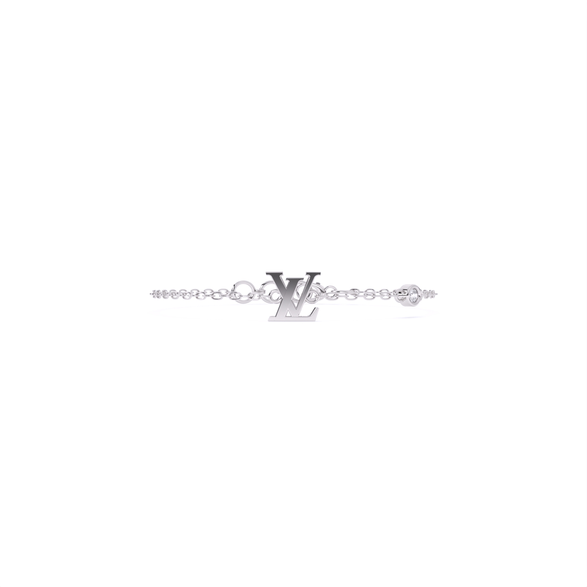 Iconic Logo Charm Bracelet with Single Detail Diamond