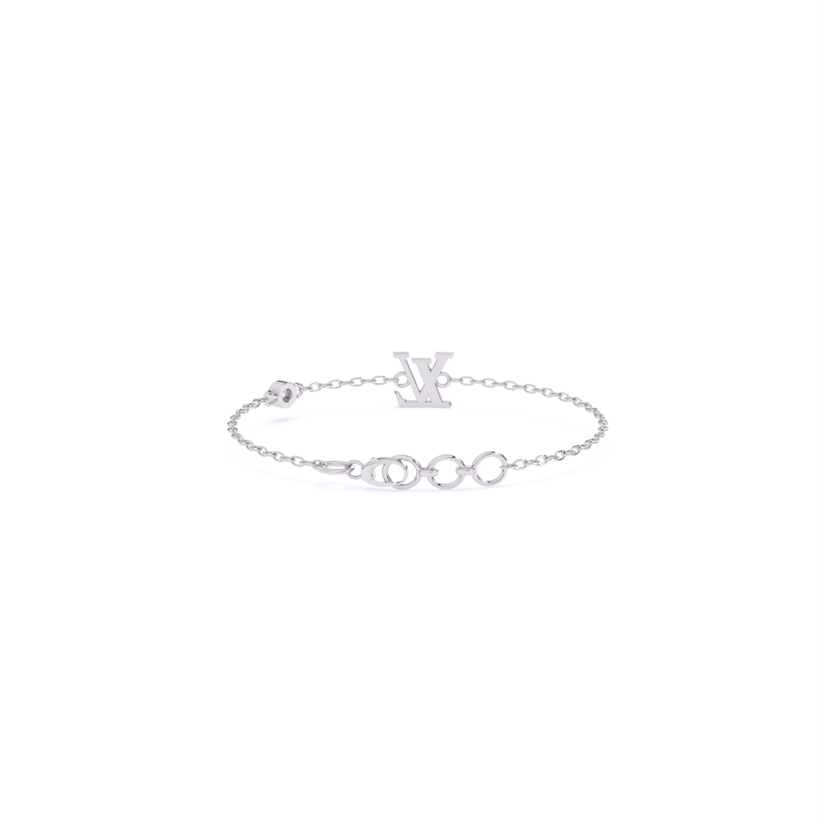 Iconic Logo Charm Bracelet with Single Detail Diamond