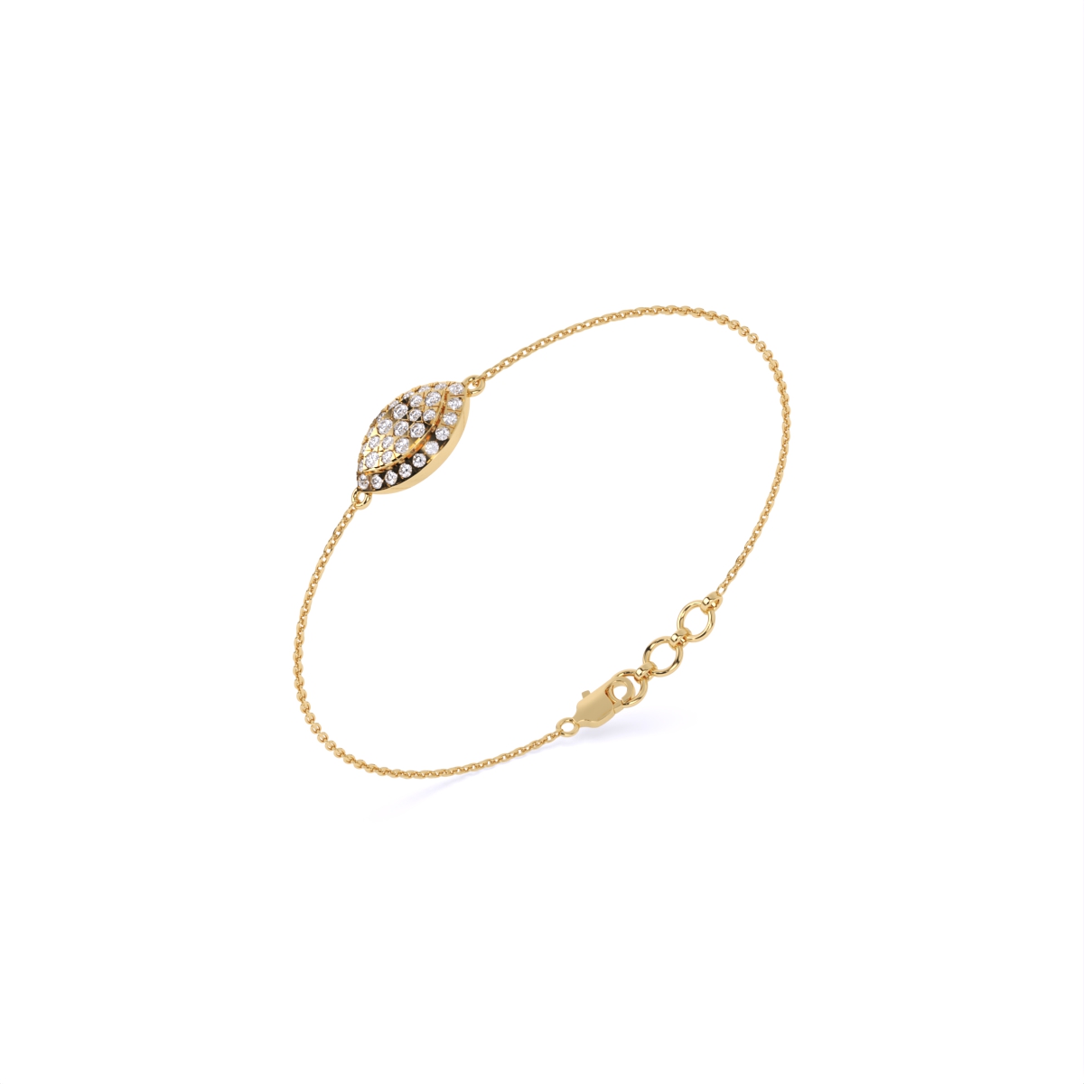 Stylish Luxe-Shaped Diamond Bracelet