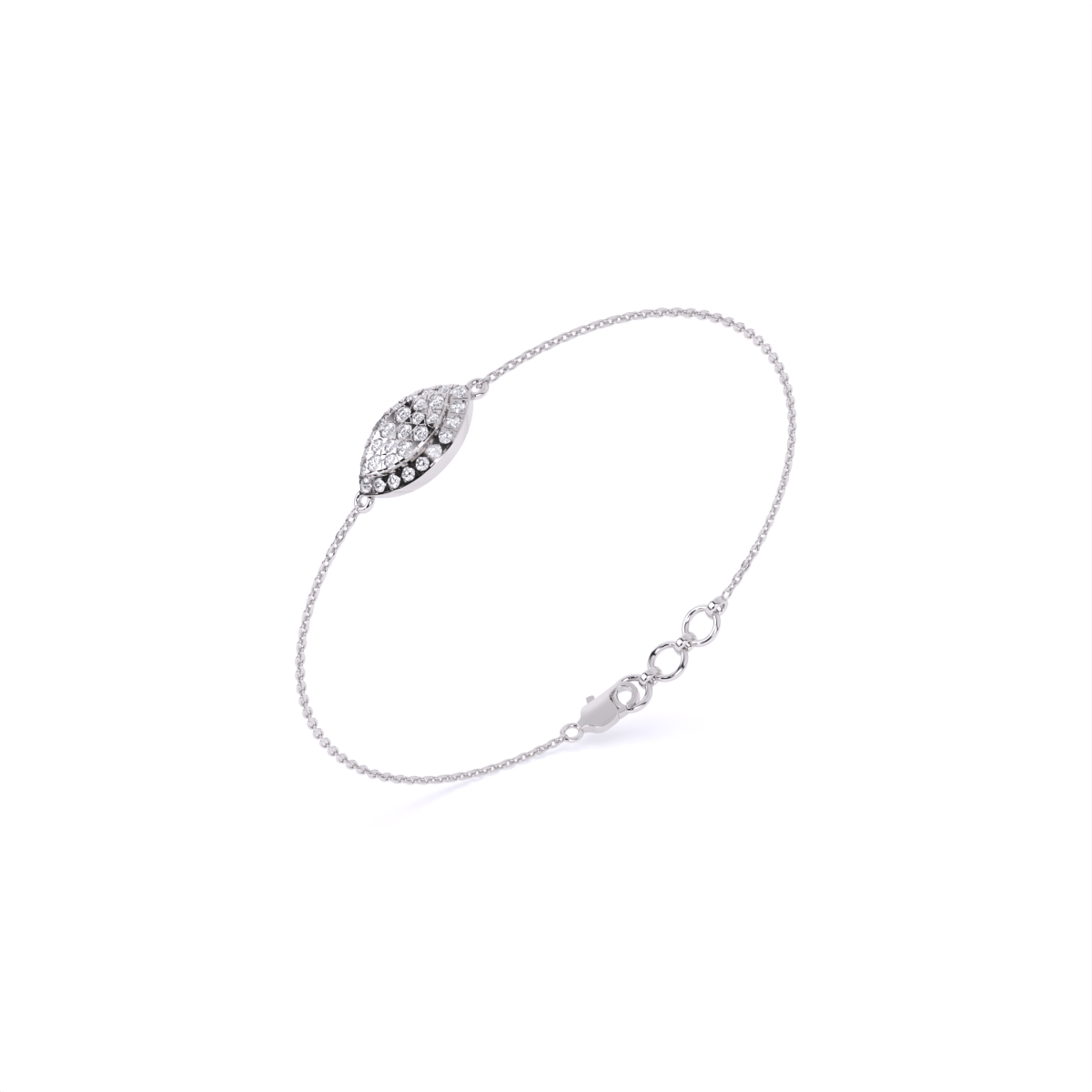 Stylish Luxe-Shaped Diamond Bracelet