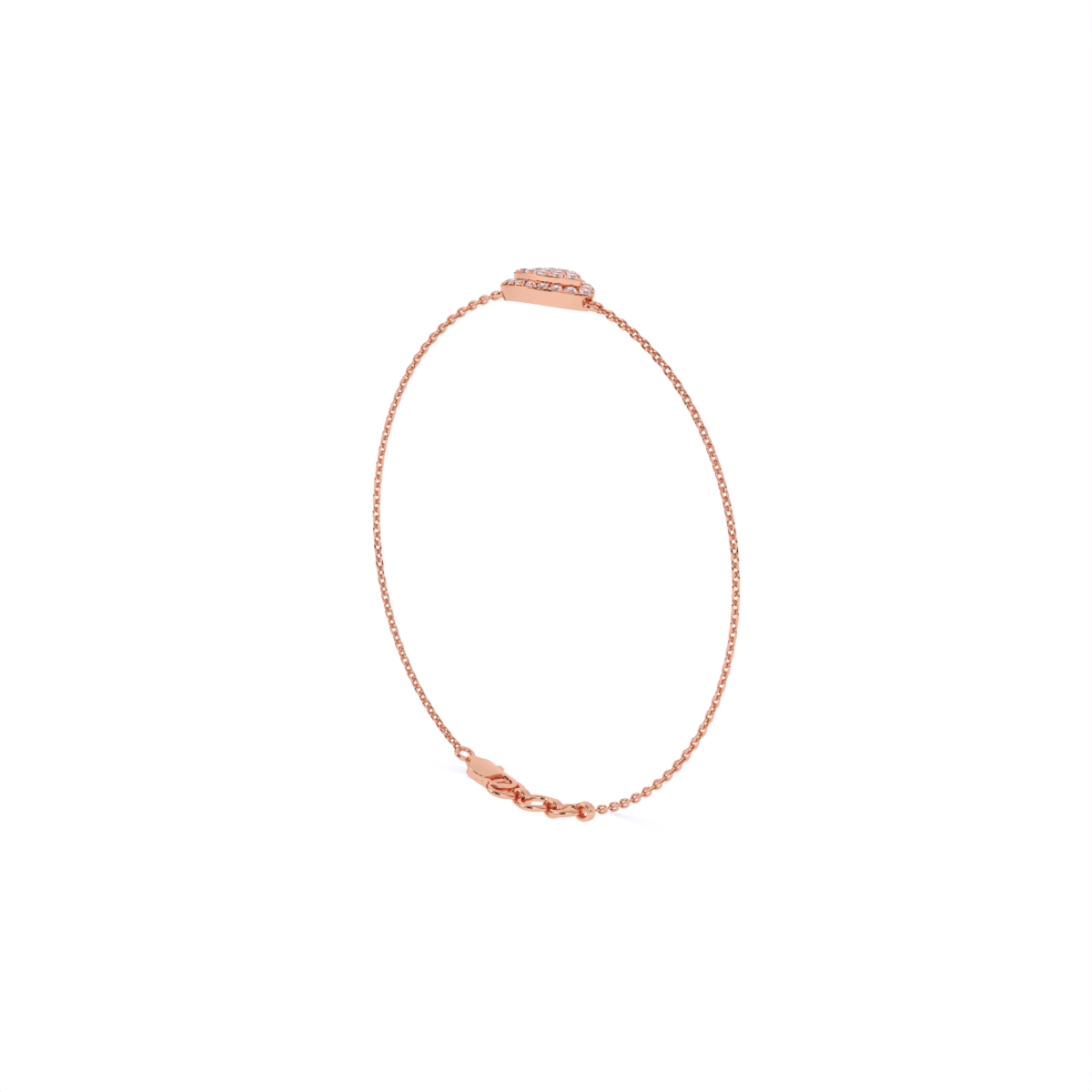 Stylish Luxe-Shaped Diamond Bracelet