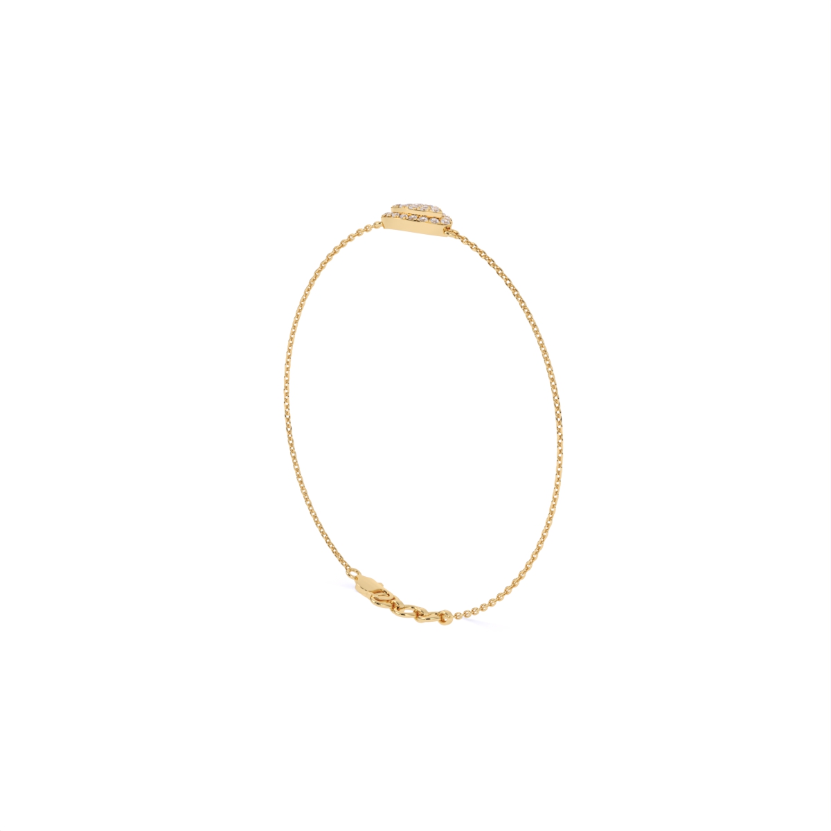 Stylish Luxe-Shaped Diamond Bracelet