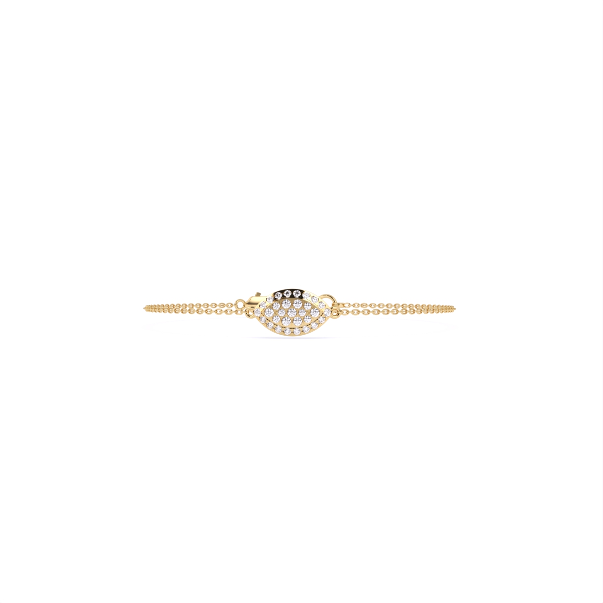 Stylish Luxe-Shaped Diamond Bracelet
