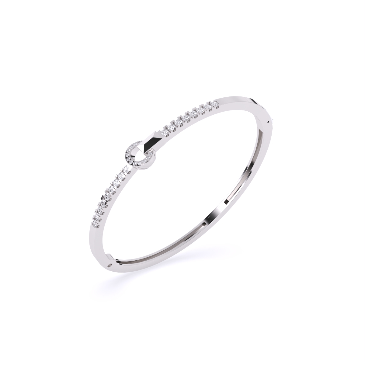 Circle Clasp Diamond Bracelet