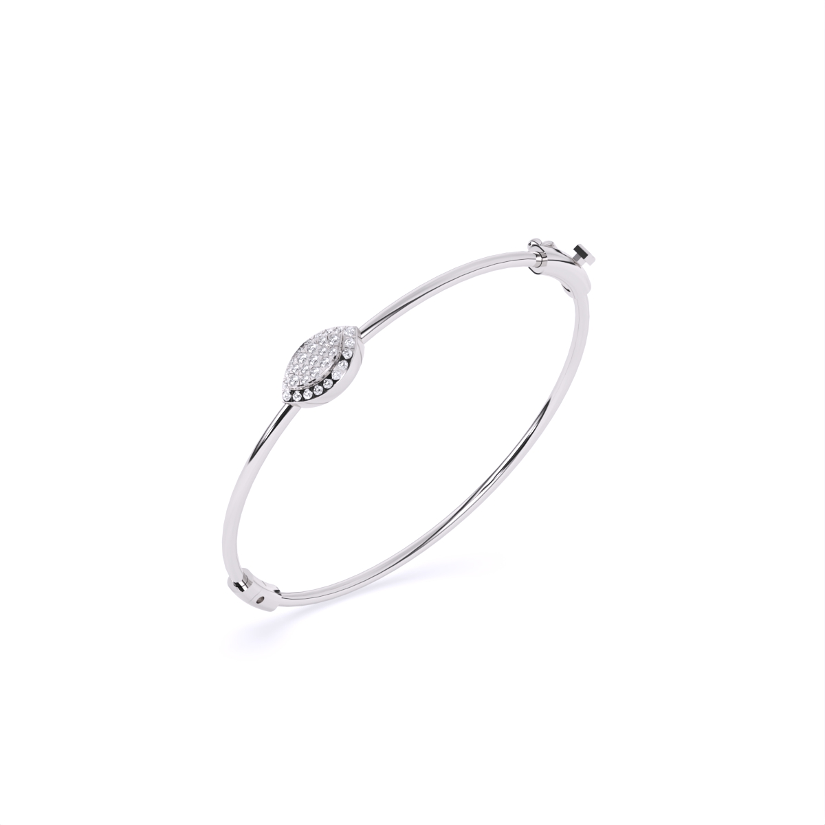 Stylish Signature-Shaped Diamond Bracelet