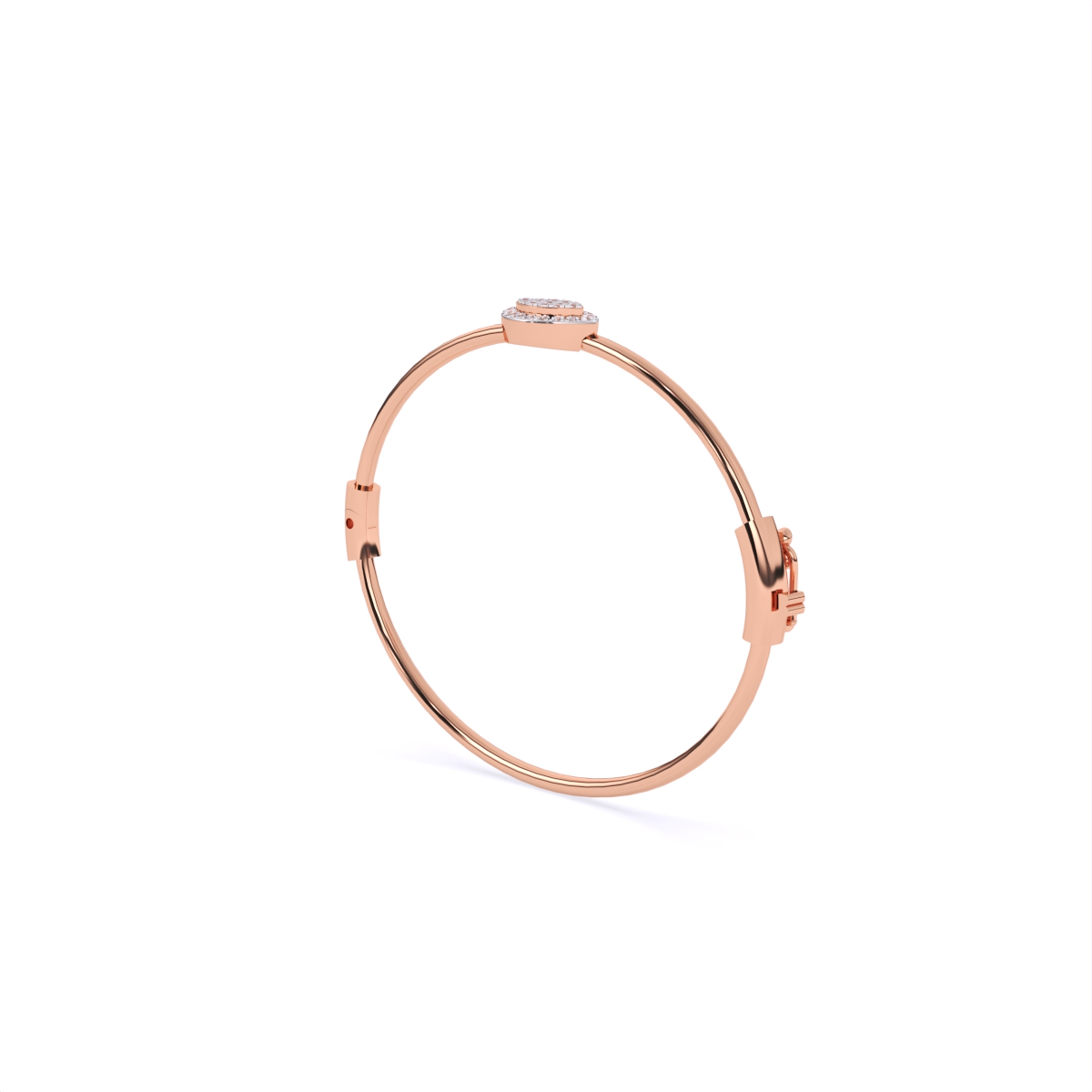 Stylish Signature-Shaped Diamond Bracelet