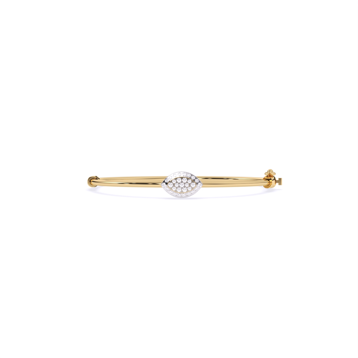 Stylish Signature-Shaped Diamond Bracelet