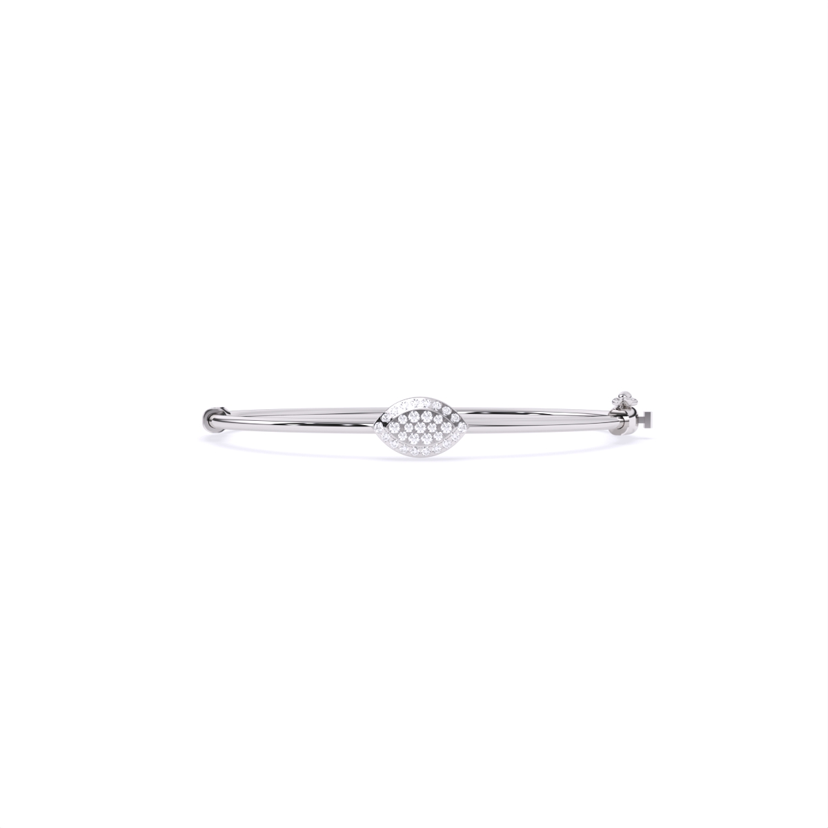 Stylish Signature-Shaped Diamond Bracelet