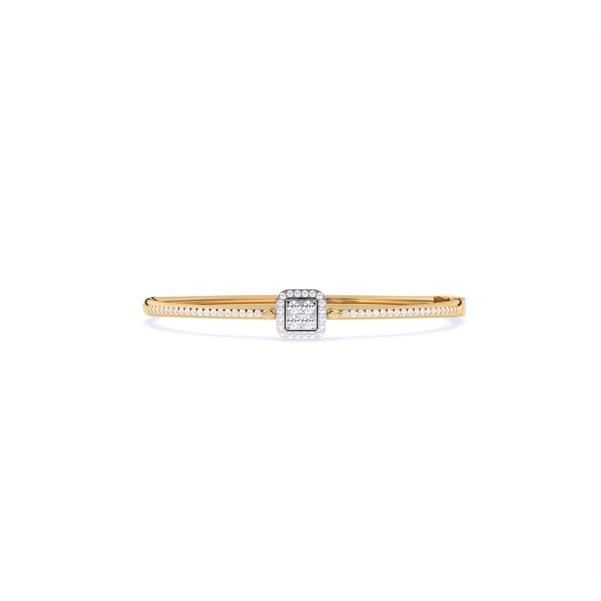 Elegant Square Frame Mini Diamond Bracelet