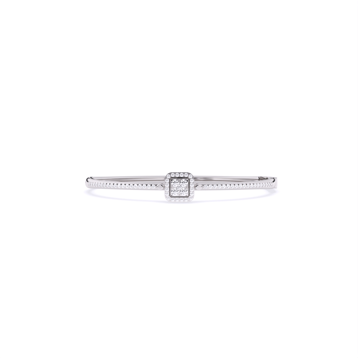 Elegant Square Frame Mini Diamond Bracelet
