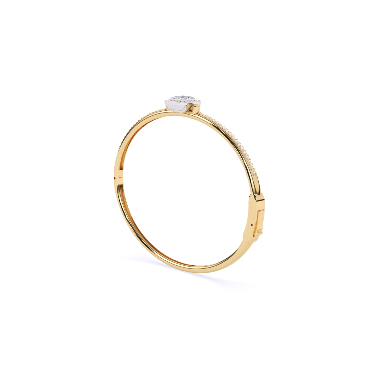 Elegant Square Frame Mini Diamond Bracelet