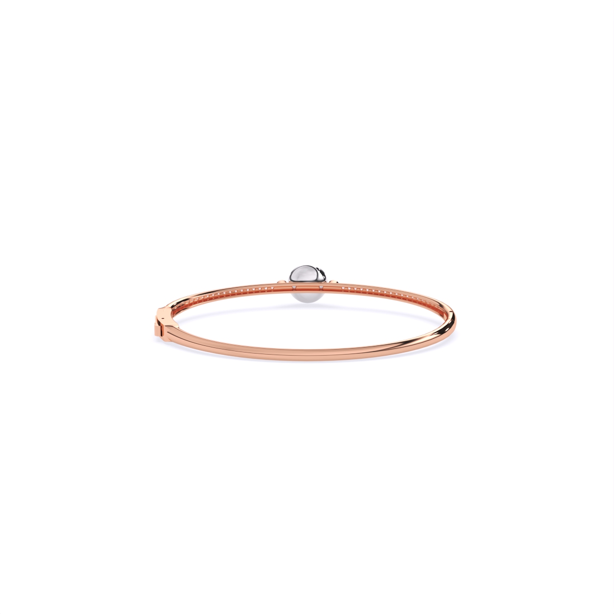 Sleek Diamond Band Bracelet Featuring Central Solitaire