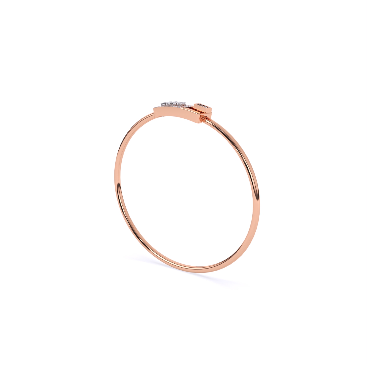 Elegant Rectangular motif Diamond Kada