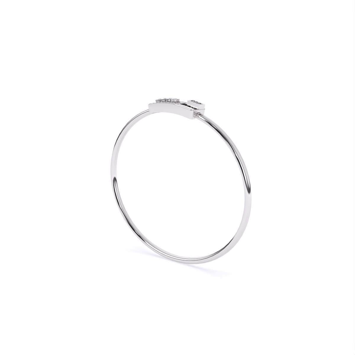 Elegant Rectangular motif Diamond Kada