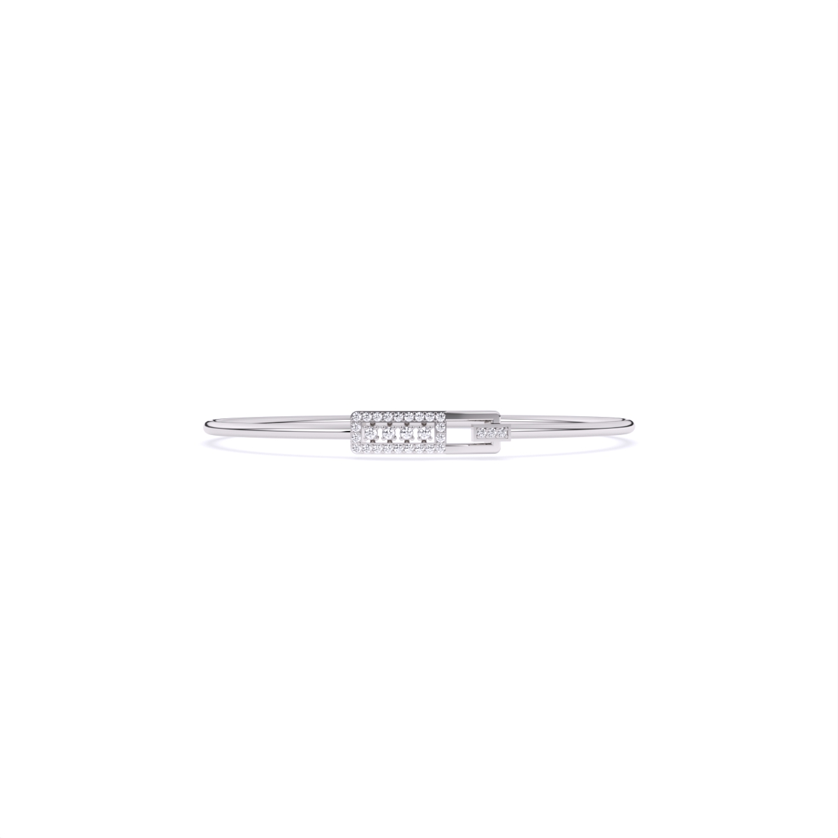 Elegant Rectangular motif Diamond Kada