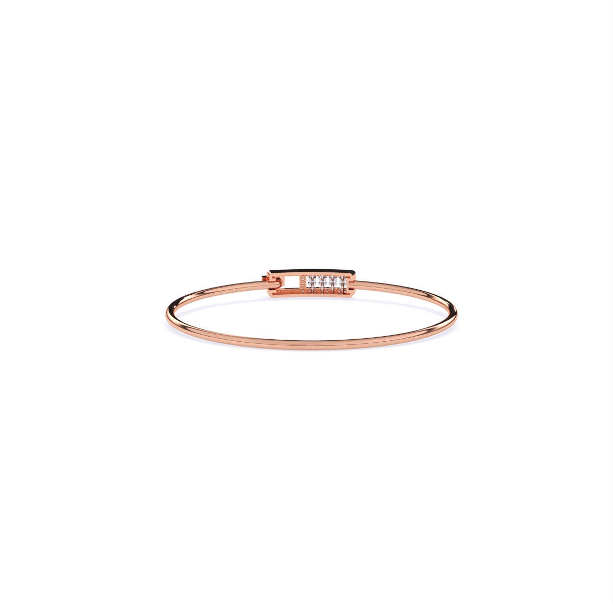 Elegant Rectangular motif Diamond Kada