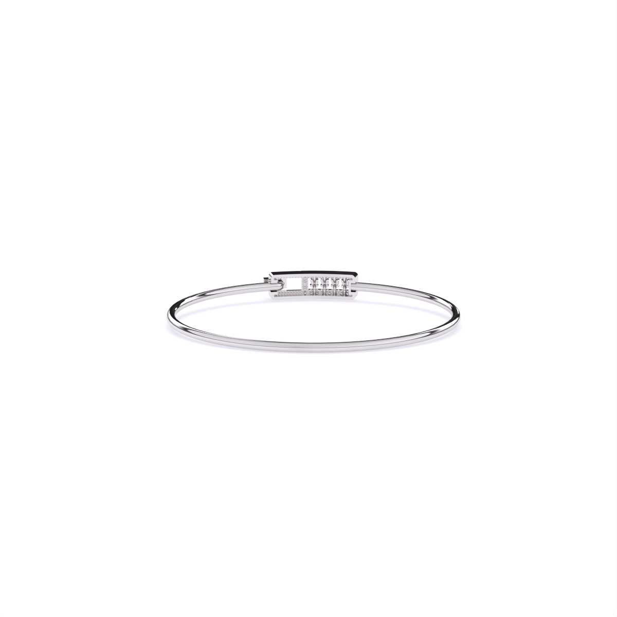 Elegant Rectangular motif Diamond Kada