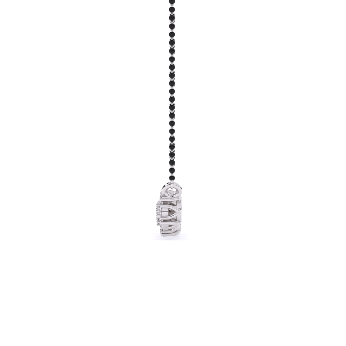 Floral Love 3-Charm Diamond Pendant Mangalsutra