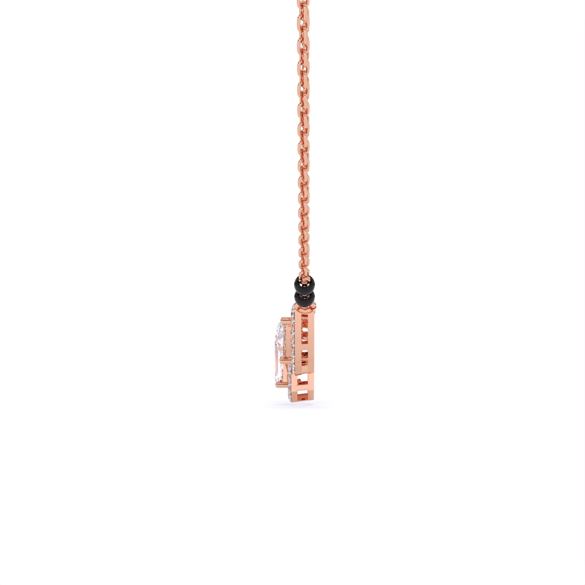 Pear & Emerald Cut Mangalsutra Pendant