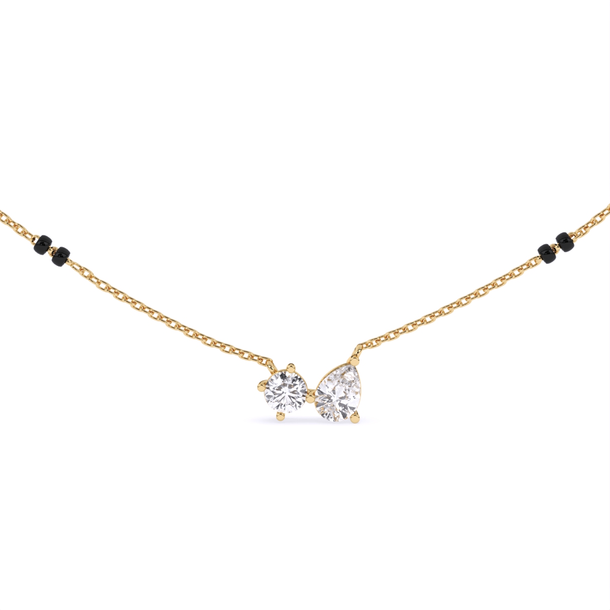 Round Meets Drop Design Pendant Mangalsutra