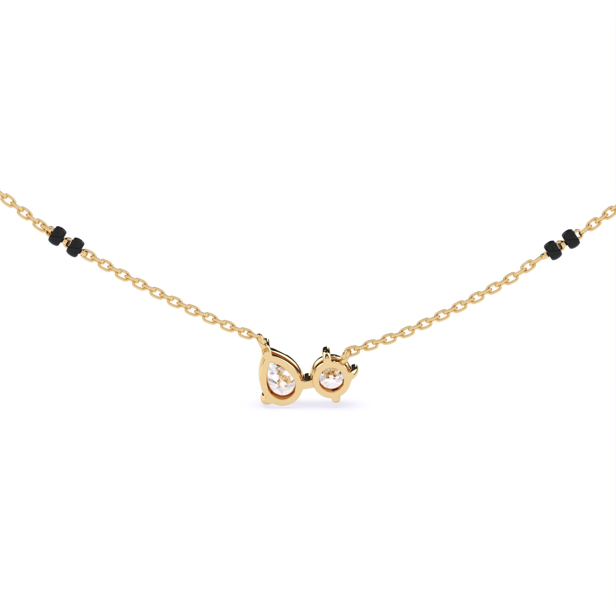 Round Meets Drop Design Pendant Mangalsutra