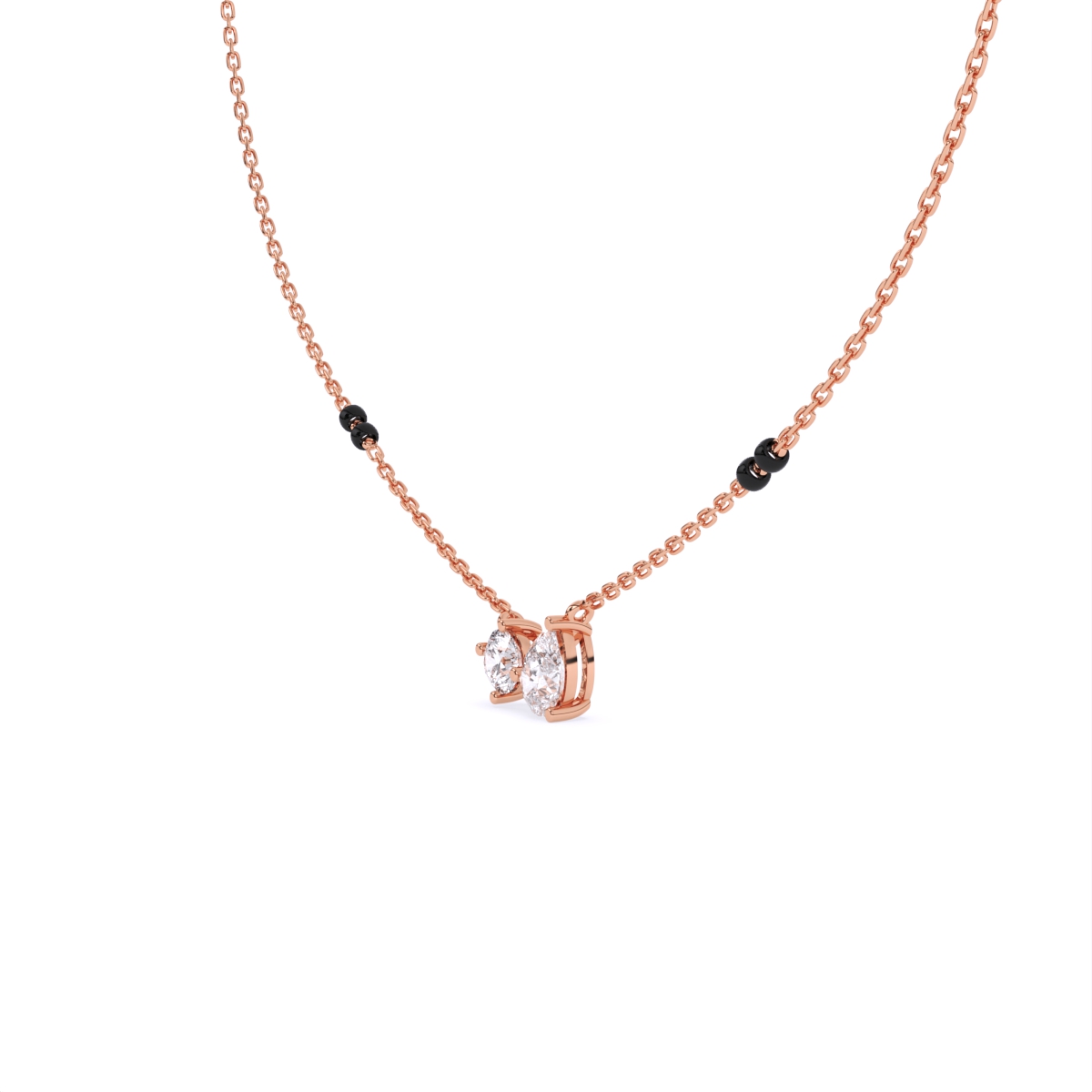 Round Meets Drop Design Pendant Mangalsutra