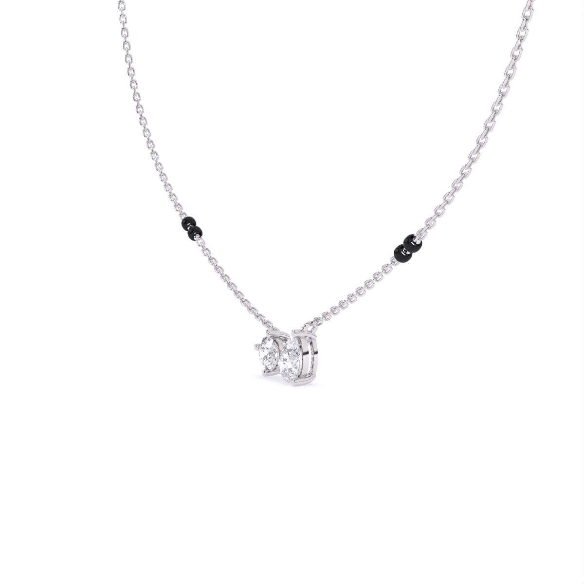 Round Meets Drop Design Pendant Mangalsutra