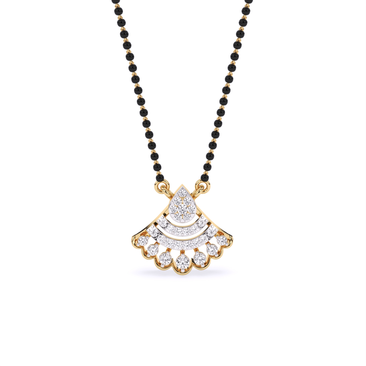 Modern Bell-Cut Style Pendant Mangalsutra