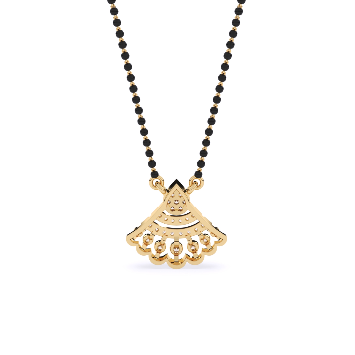 Modern Bell-Cut Style Pendant Mangalsutra