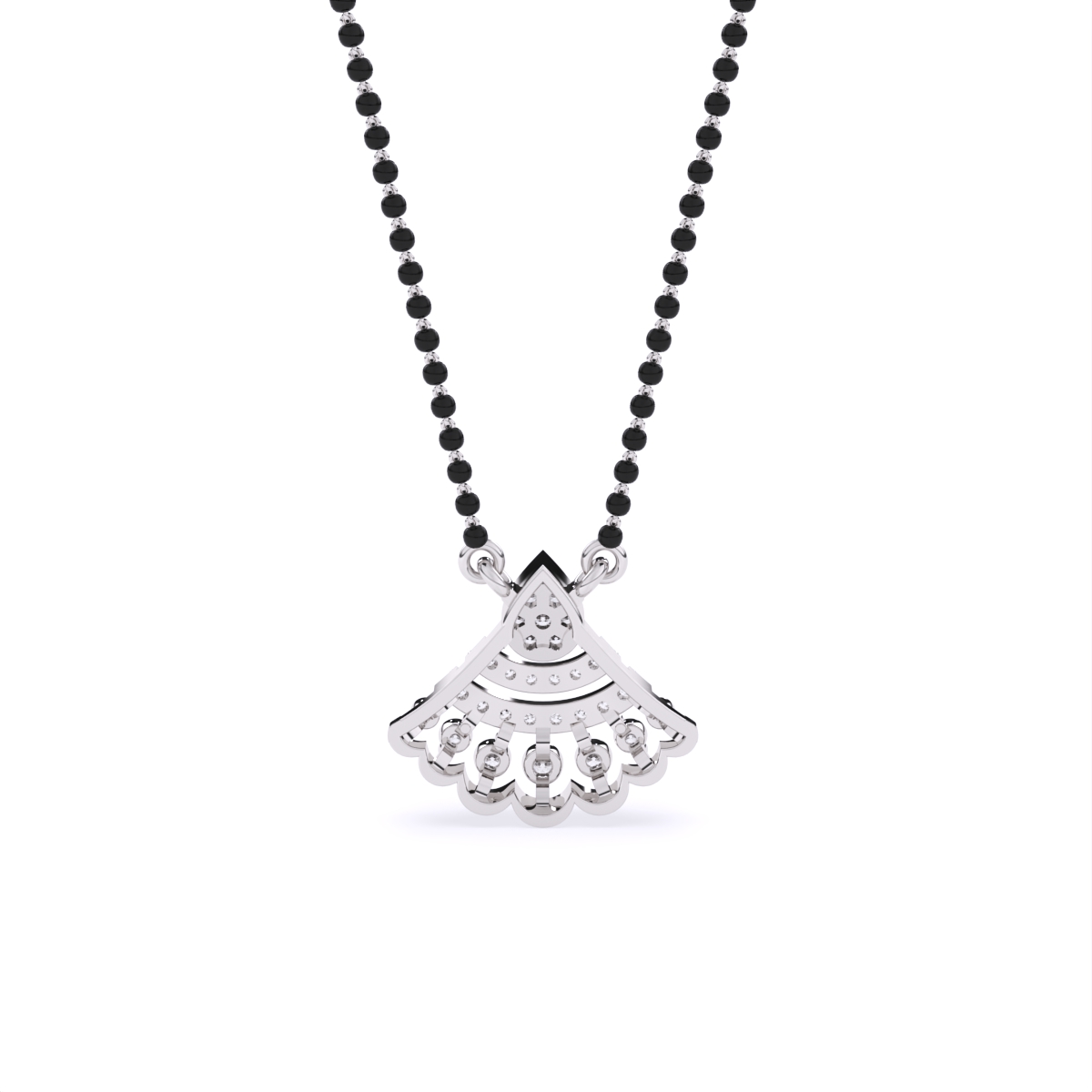 Modern Bell-Cut Style Pendant Mangalsutra