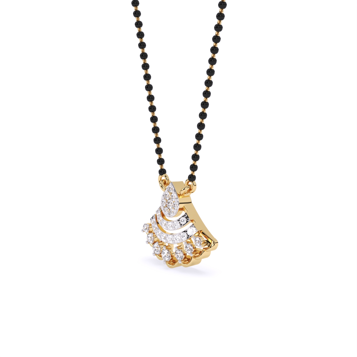 Modern Bell-Cut Style Pendant Mangalsutra