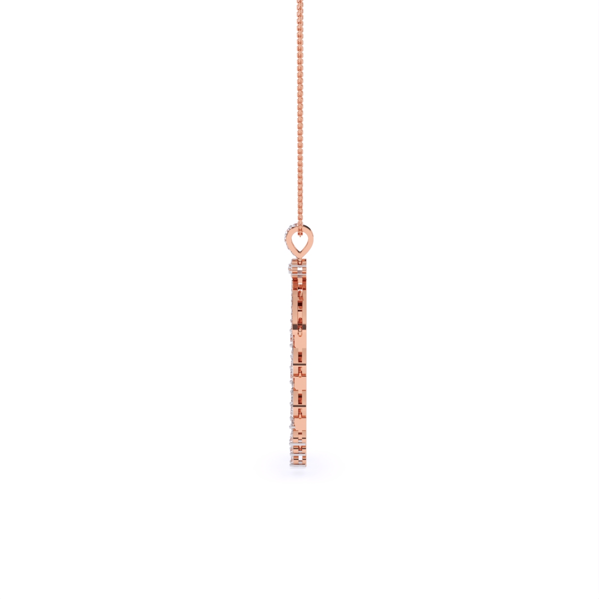 Chandelier Style Drop-Set Diamond Pendant