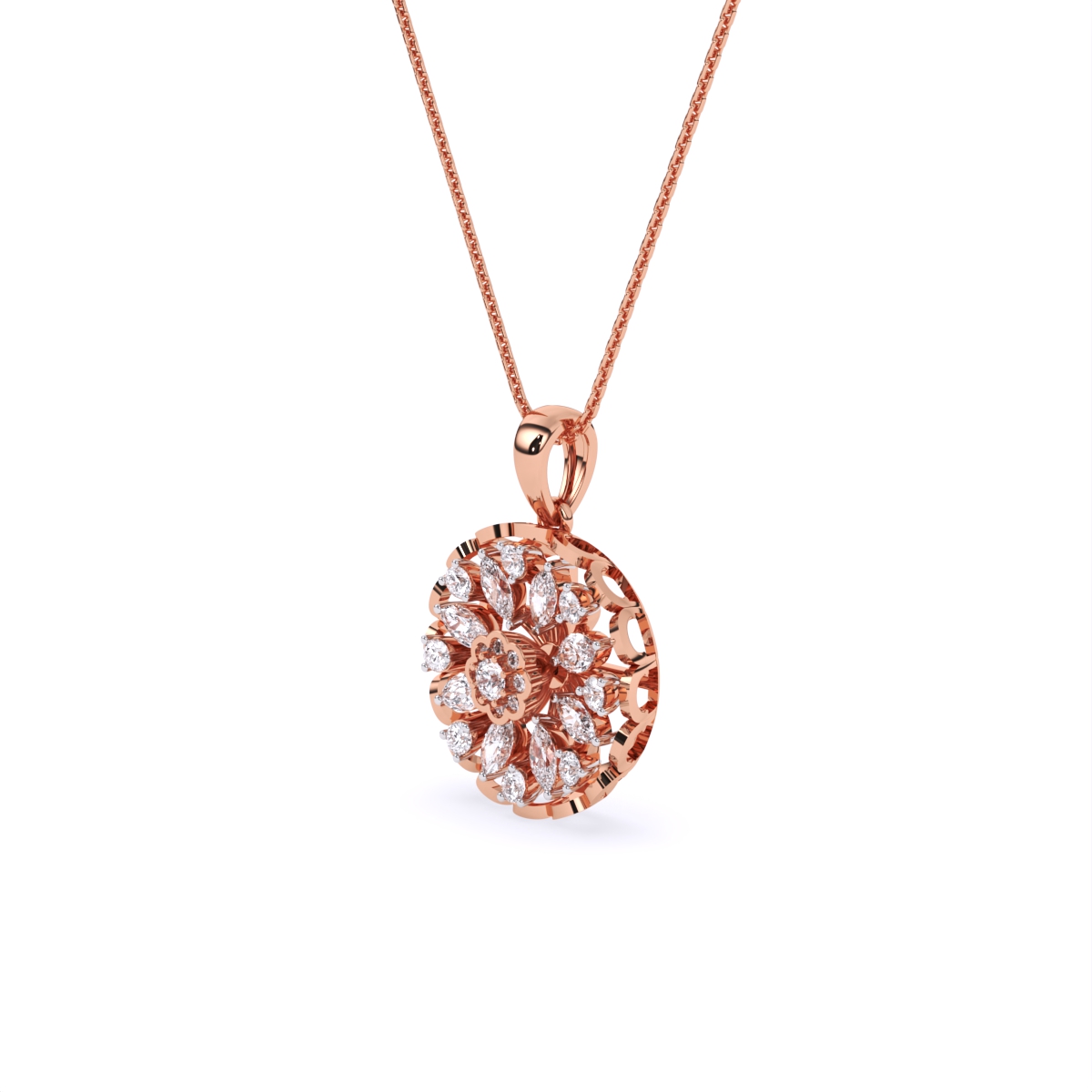 Multi-Stone Sparkle Diamond Pendant