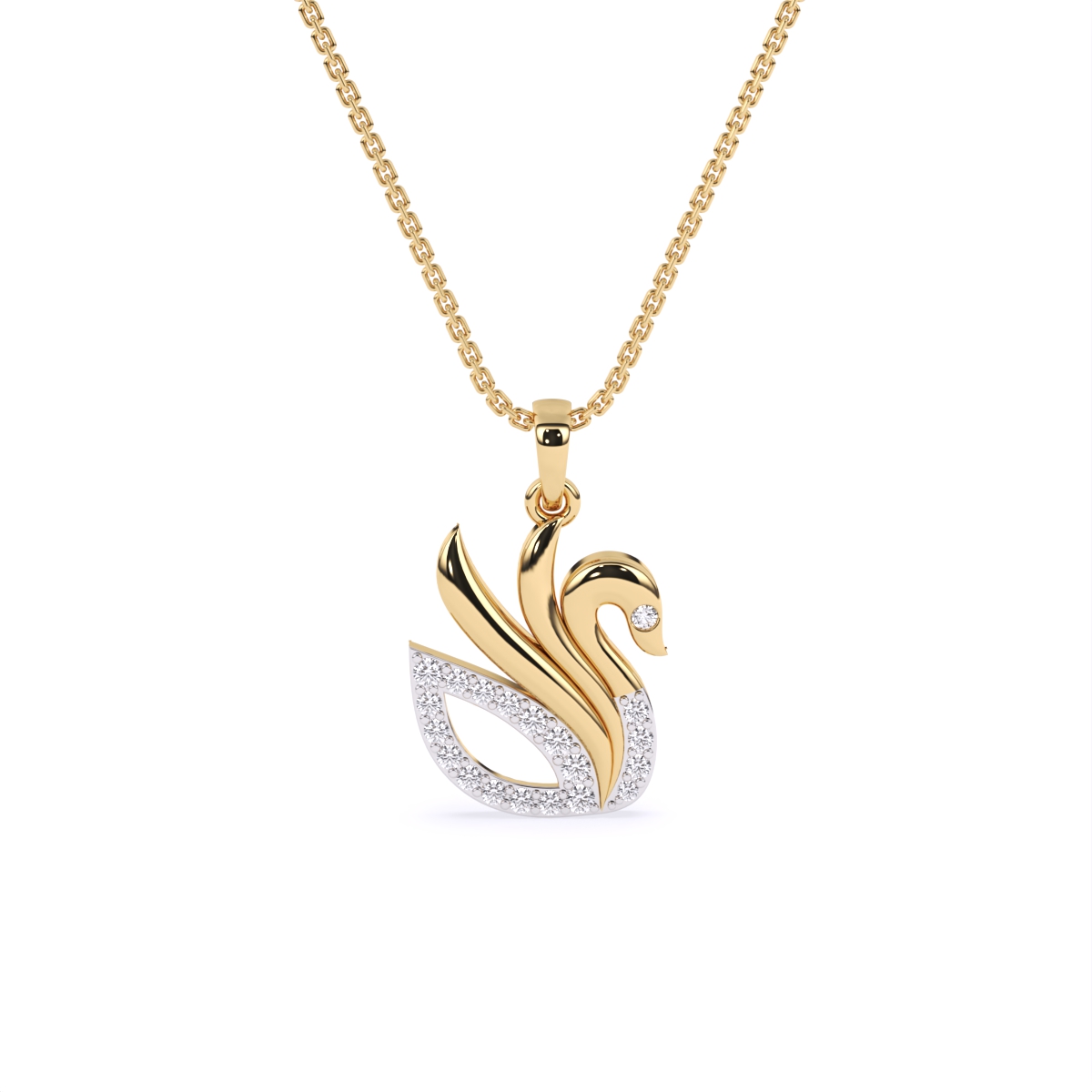 Love Grace Swan Diamond Pendant