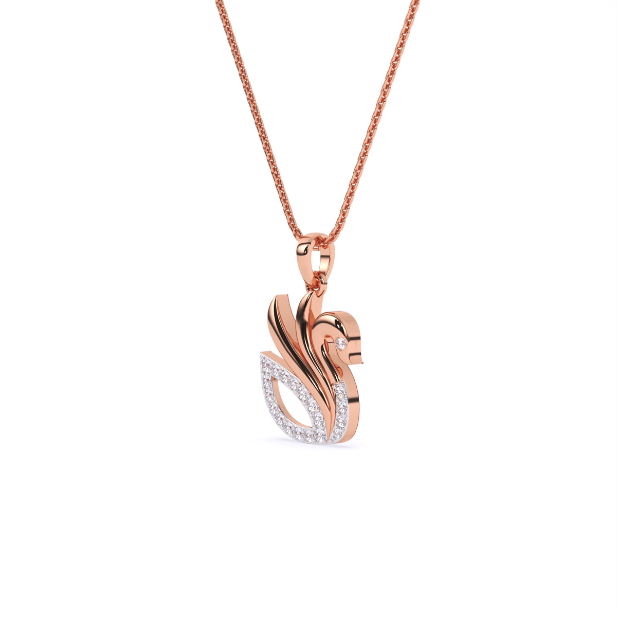 Love Grace Swan Diamond Pendant