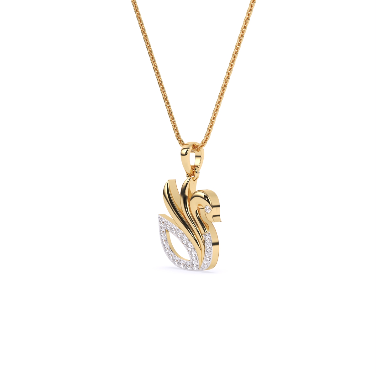 Love Grace Swan Diamond Pendant